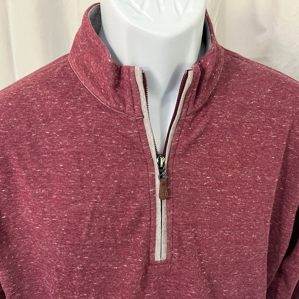 Johnnie-O Men’s Pink & White Flecked 1/2 Zip Sweater Jacket 🌸🧥 Medium M